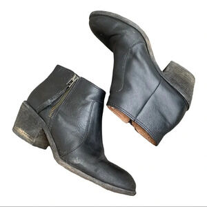 Madewell ankle boot side zipper black size 7